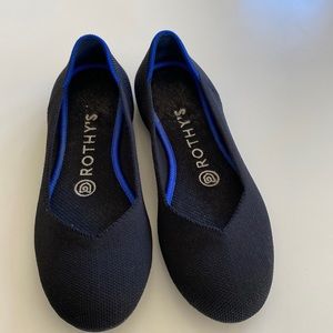 Rothys The Flat Black Shoes Ballet Flats Round Toe Womens 6